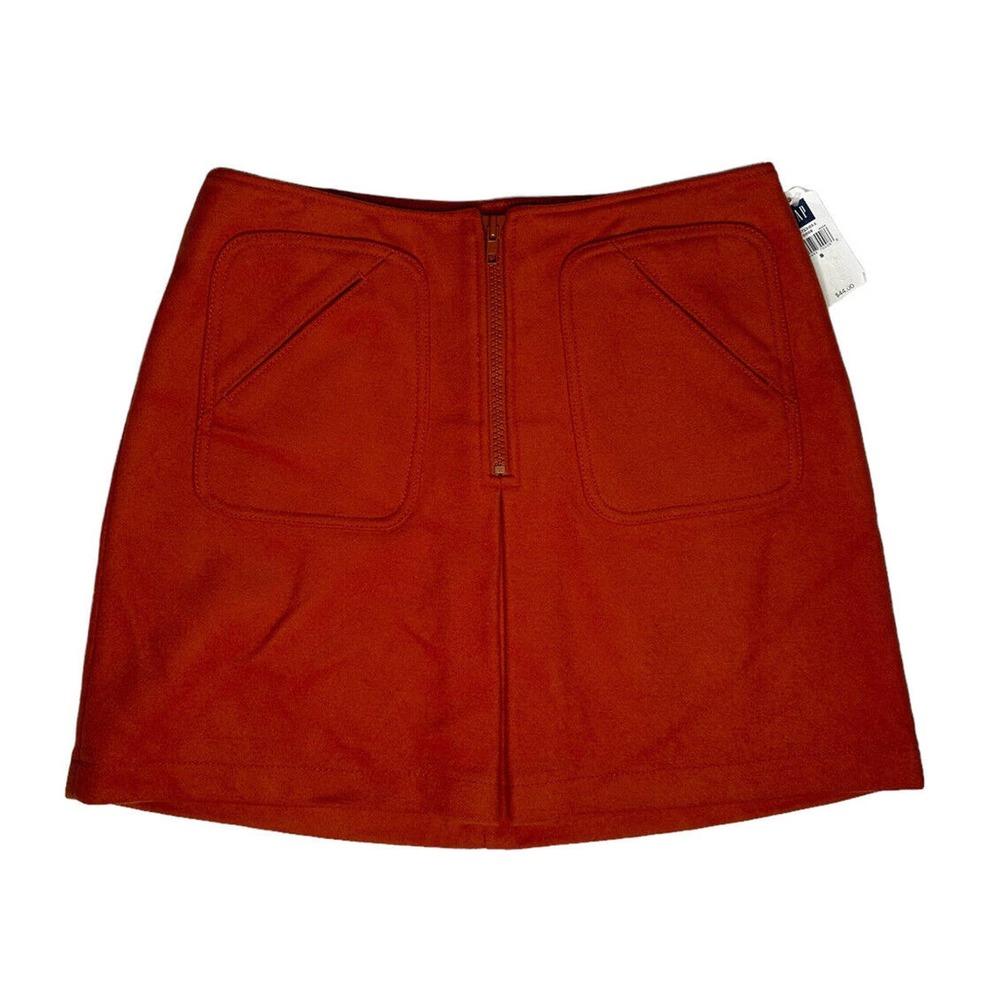 GAP Rust Red Mini Skirt with Front Pockets